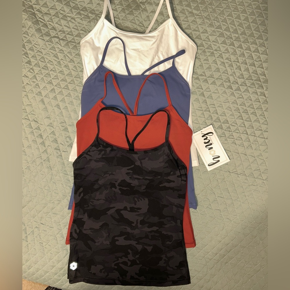 Stylish Women's Camisole Set - Black, Blue, burnt orange, White